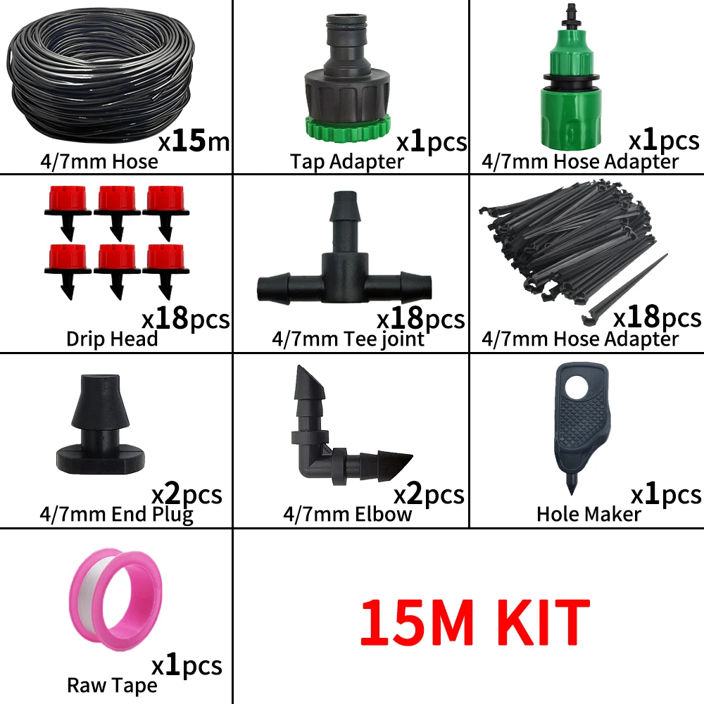 5-20 متر نظام الري بالتنقيط مجموعة سقي النباتات أط...