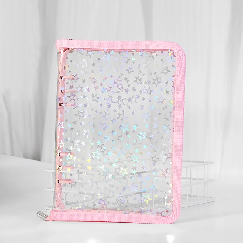 Red Star Glitter DIY Binder for Photocards and Planning