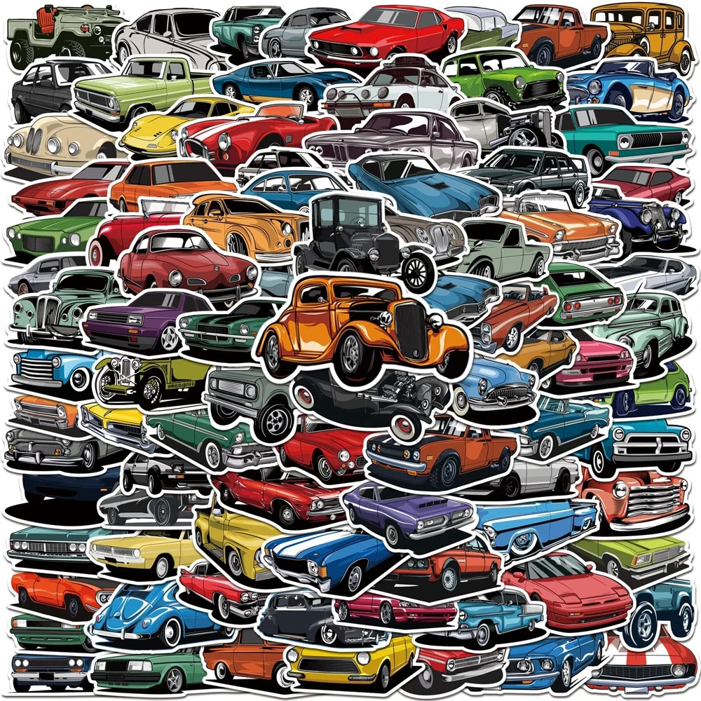 

10/30/50/100PCS Car Stickers Classic Decals for Laptop, Phone Case, Planner, Journal, Water Bottle, Helmets