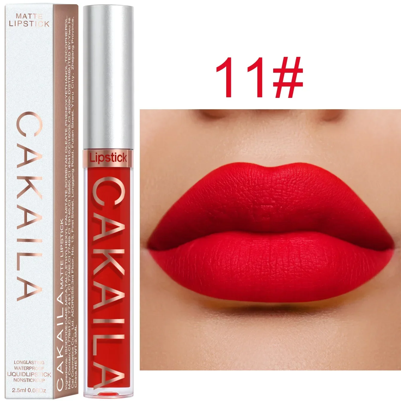 thumbnail image 1 of Liquid Lipstick Lip Makeup Women Beauty Red Nonstick Cup Waterproof Lip Gloss Sexy Long Lasting Velvet Matte Lip Gloss, 1 of 5