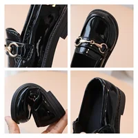 British Style Children Leather Shoes Breathable Slip on Loafers for Kids Boys Student Performance Shoes Toddler Girl Moccasins 6