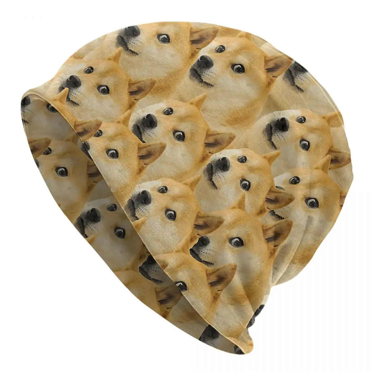 

Doge WOW Pattern Shiba Inu Doggo Dog Meme Adult Knit Hat Pullover Cap Comfortable Adult Men's Woman Knit Hat