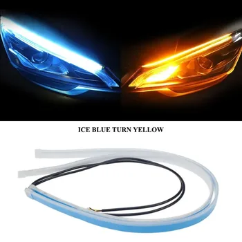 2 Pezzi Luci di Guida per Auto, Lampade LED DRL Diurne, Indicatori di Direzione Lampeggianti, Fari Fendinebbia Ausiliari Universali