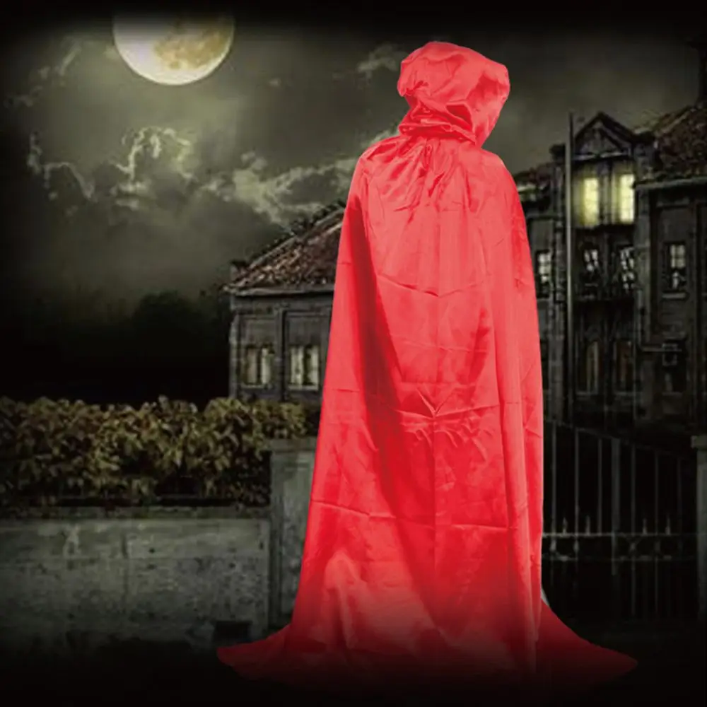 Costume Cosplay Props Cool Adult Halloween Witch Wizard Party Coat Robes Grim Reaper Cloak Hooded Cloak