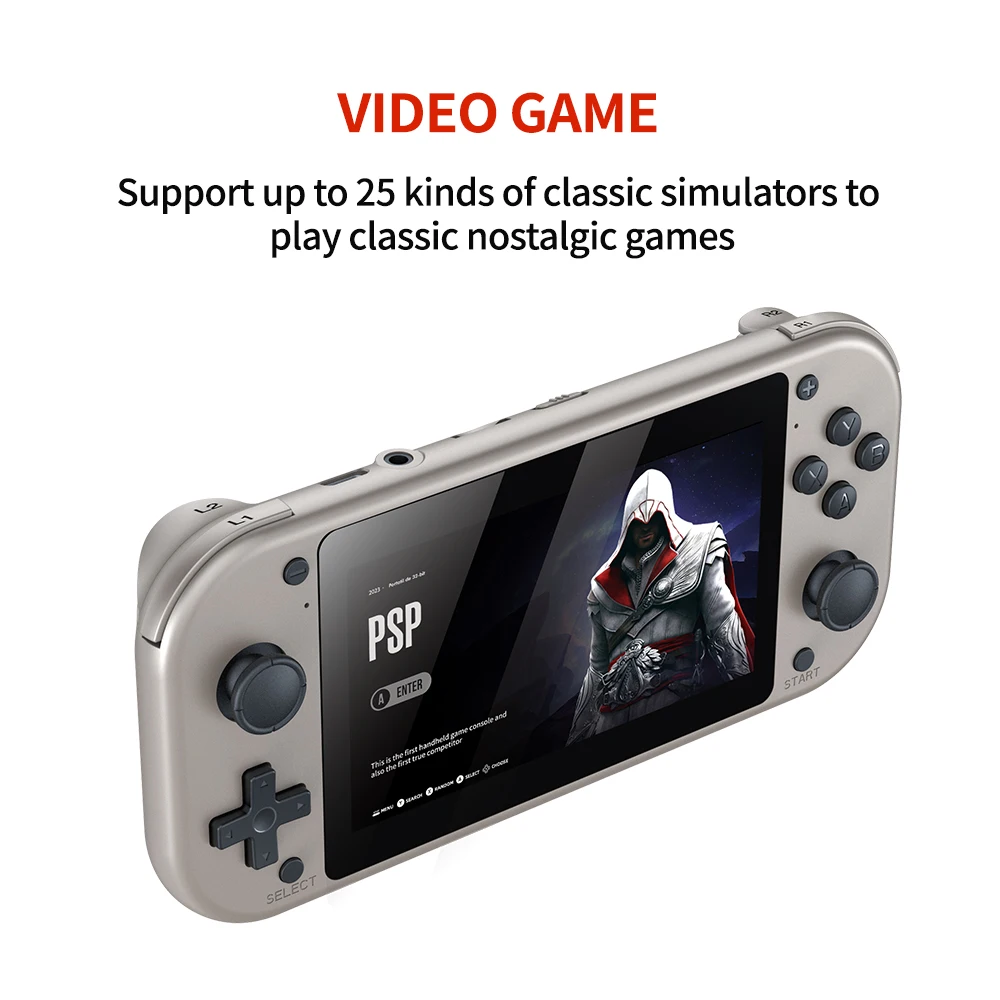 Console per videogiochi portatile retrò M17 Schermo da 4,3 pollici 64G 128G Sistema Linux open source Lettore video tascabile portatile 30000+ GIOCI - Image 3
