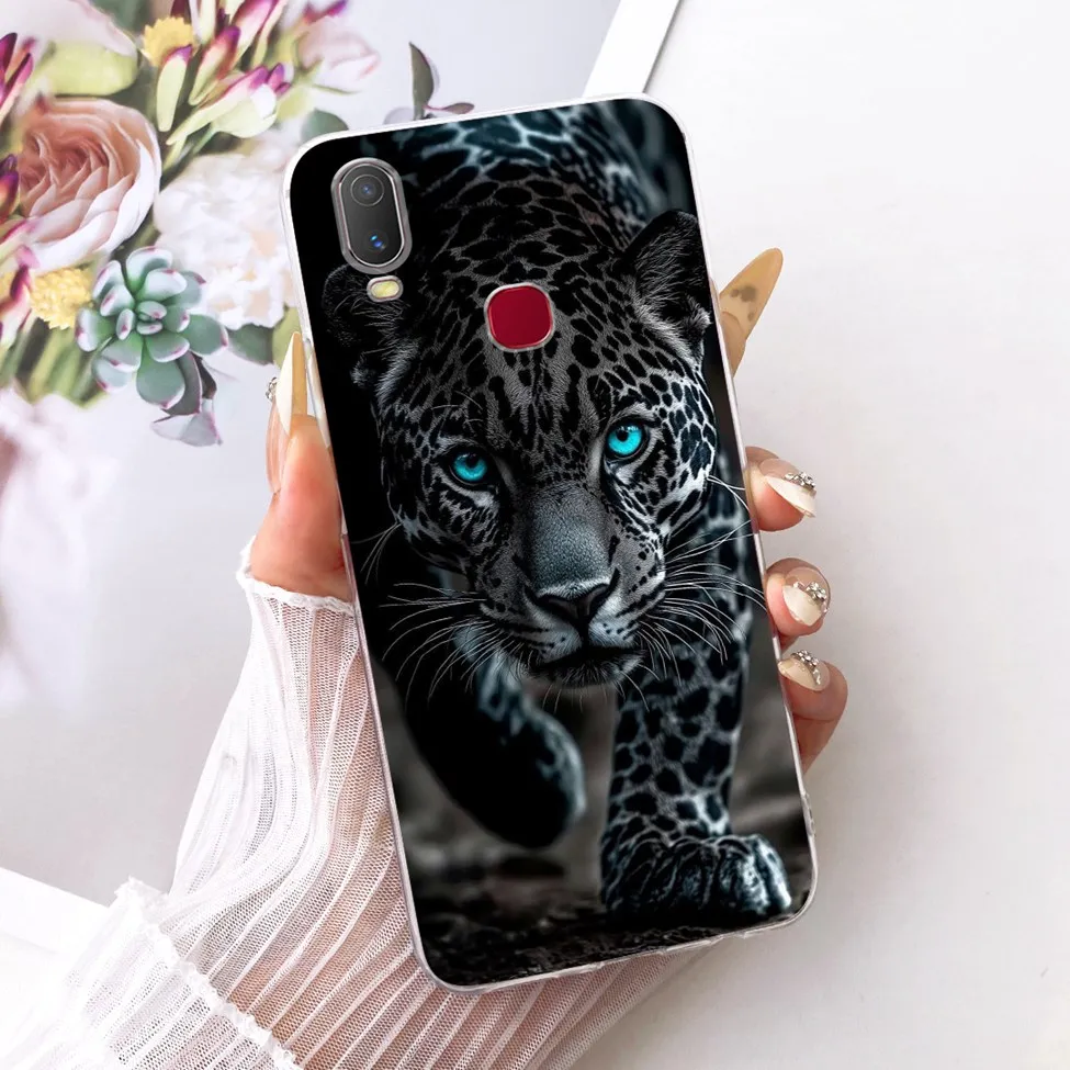 Clear Cute Cat Floral Soft Back Cover - Luxury Painted Design