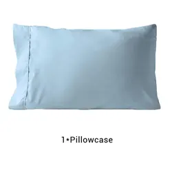 Pure Cotton-Polyester Blend Pillowcase - Soft, Thick & Solid Envelope Cover for a Better Sleep Experience (Gray White)