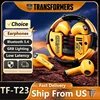 Ship From US Transformers Wireless Bluetooth Earphones Low Latency Gaming Headset TF-T23 HD Call with Mic Earbuds Sport 1