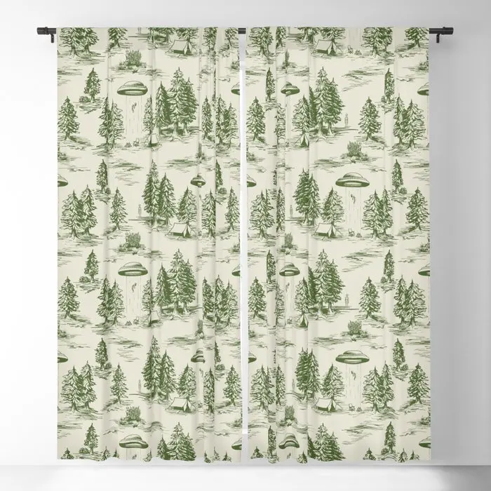 

Green Trees Blackout Curtains 3D Print Window Curtains for Bedroom Living Room Decor Window Treatments