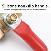 Red Handle Small Valve 6mm 8mm 10mm 12mm Hose Barb Inline Brass Water Oil Air Gas Fuel Line Shutoff Ball Valve Pipe Fittings 5