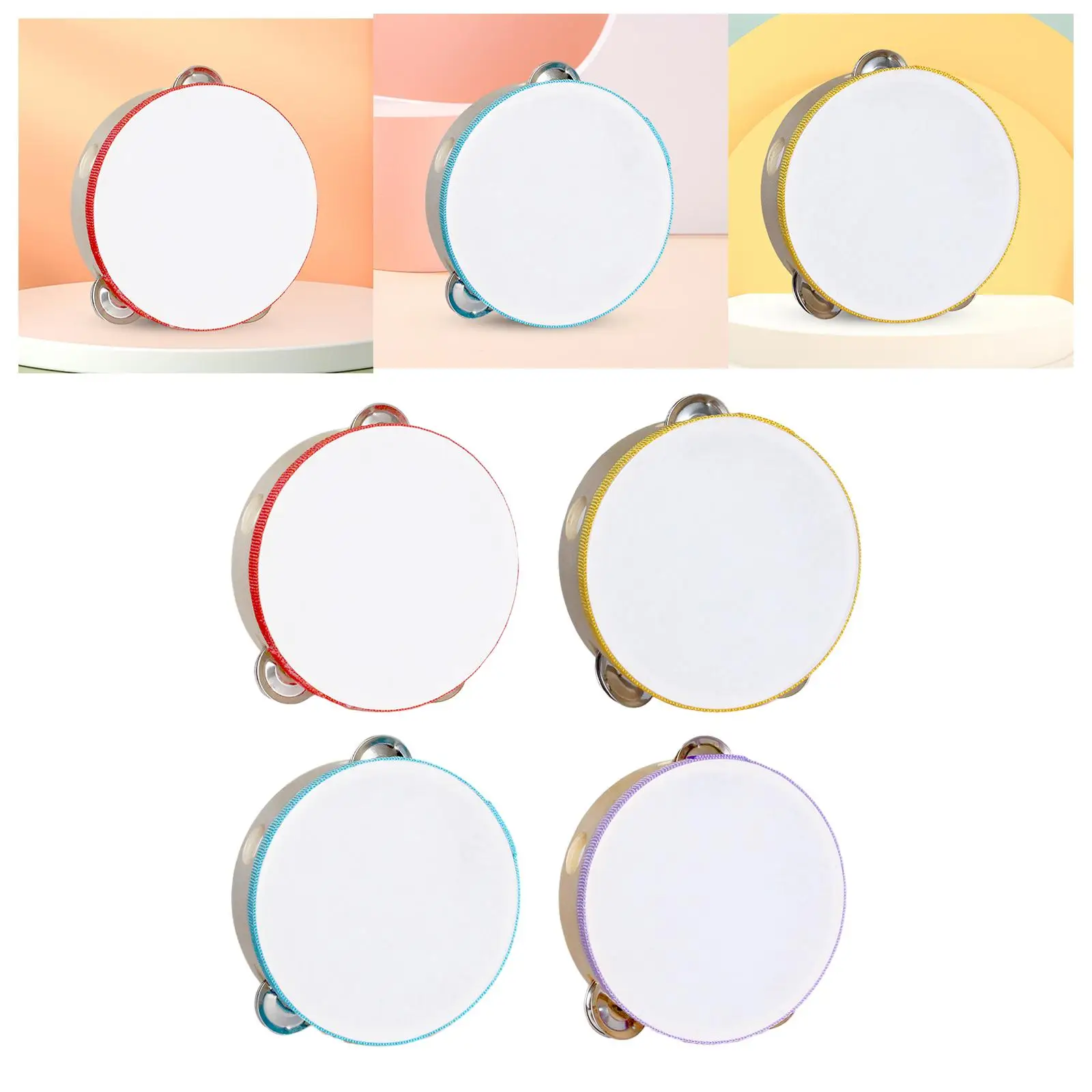 Metal Jingles Percussion Percussion Drum Musical Instrument Wooden Handheld