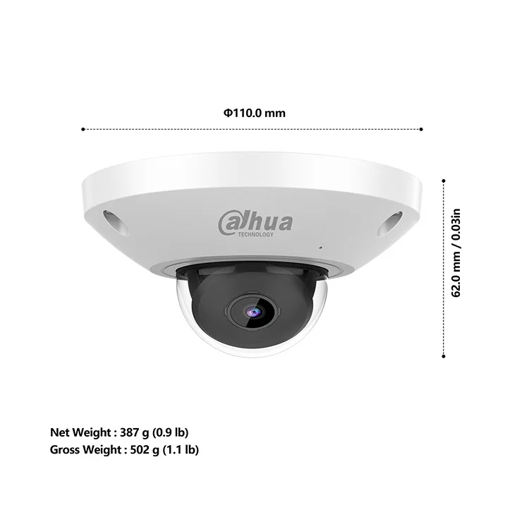 Dahua 5MP WizMind Fisheye PoE Security Camera