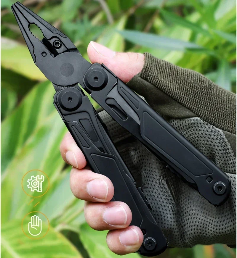 Multitool 18-in-1 EDC Pocket Knife Set with Wire Stripper, Pliers, and Pocket Clip, Gifts for Men, Stainless Steel Scissors