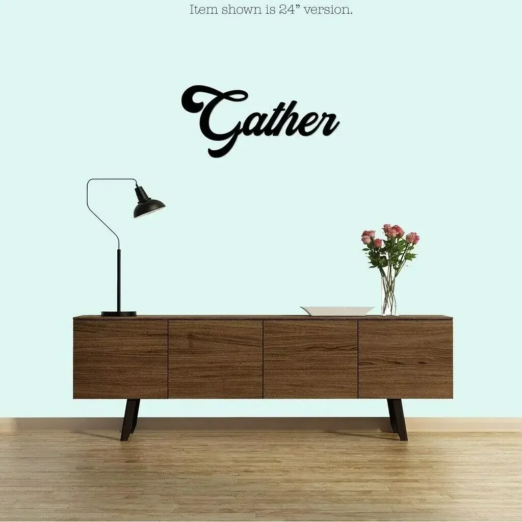 

Gather-Metal Word Wall Sign Decorative Accent Sign Spiritual Wall Art Home Decor Iron Art decoration Hanging Wall Art