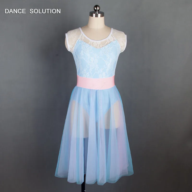 

Lace Spandex Bodice Ballet Romantic Tutu Dress for Women & Girls Performance Costume Lyrical & Contemporary Dance Dress 18011