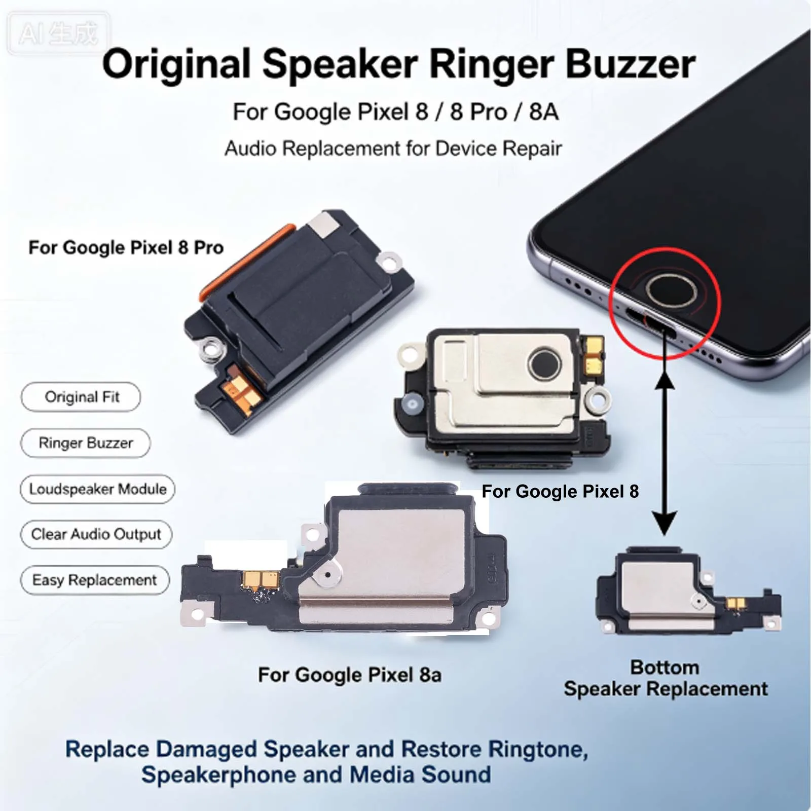 Original Audio Replacement Speaker Ringer Buzzer