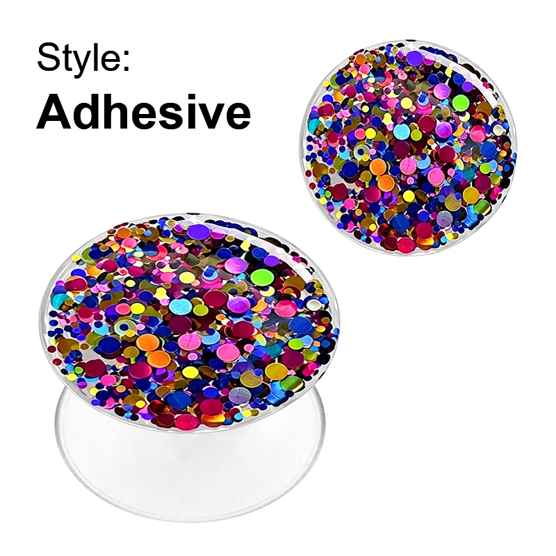 Glitter Foldable Phone Grip and Ring Holder with Adhesive