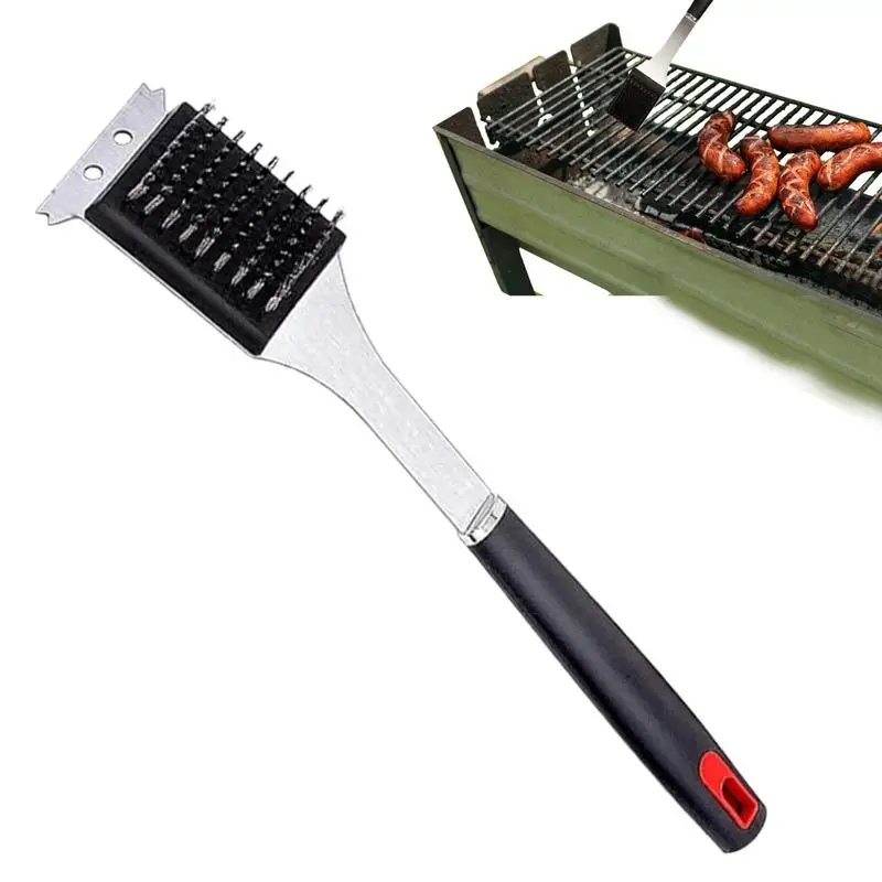 Grill Brush Versatile Grill Cleaning Kit Efficient Scraper Stainless Steel With Handle Scrubber BBQ Brushes For