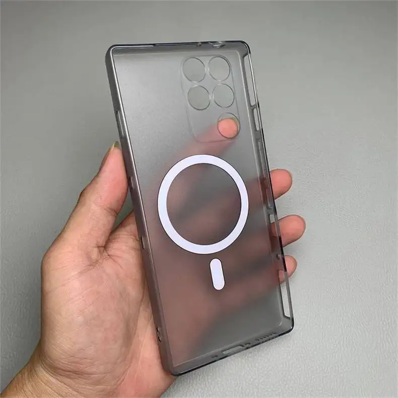 Magnetic Matte Transparent Soft Silicone Protective Case