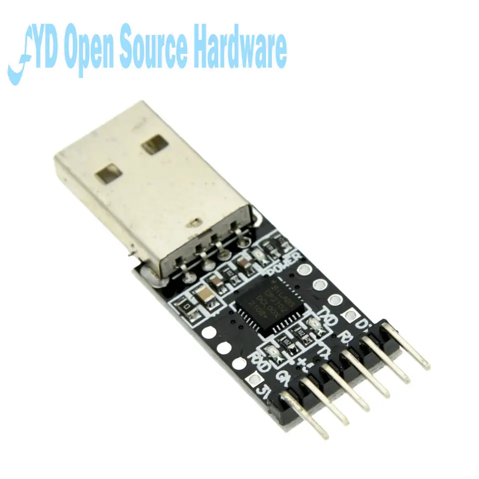 CP2102 USB to TTL UART Module 6-Pin 3.3V 5V Serial Converter for Arduino ESP8266 STM32 MCU Programming image 5