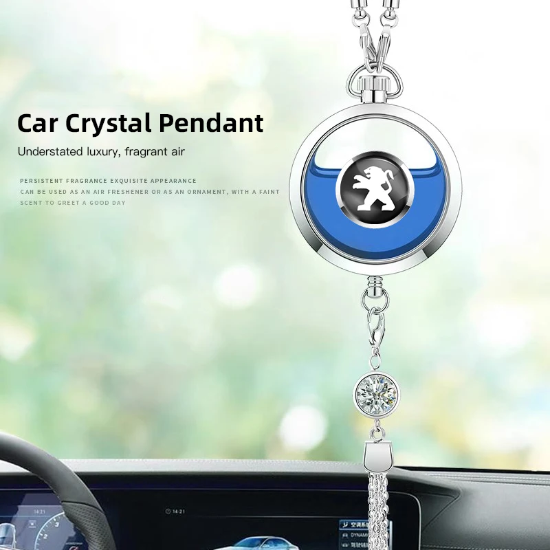 Cryatal Car Perfume Pendant Nobility Auto Decoration For Peugeot 308 307 206 301 607 3008 207 108 408 807 107 106 406 205 4008 car perfume pendant