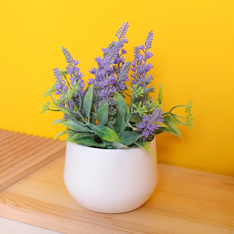 Lavender Simulation Pot - Realistic Artificial Plant for Home and Office Decor, Perfect Housewarming Gift