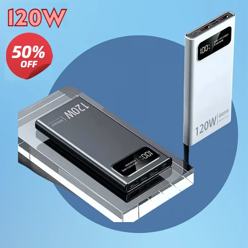 NEW 20000mah 120W Mobile Power Supply Fast Charging High Capacity Battery  Digital Display iPhone Samsung Huawei's Power Supply 3