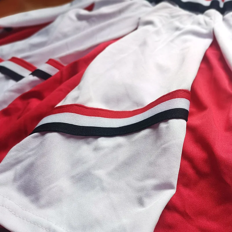 Girls Red Cheerleading Costume Kids Boy Competition Cheerleader Uniform School Team Performance Dance Costumes Pompoms and Sock