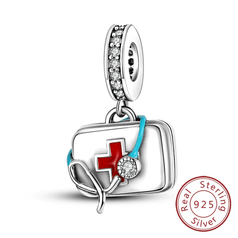 Red Series Sterling Silver Charm - Suitcase, Wine, Heels & Cherry Design