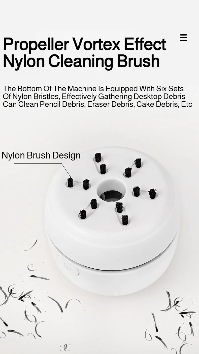Desktop Cleaning Vacuum Cleaner Home Mini Portable Keyboard Silent Cleaner for Office Sofa Floor Study Desk Pencil Shavings