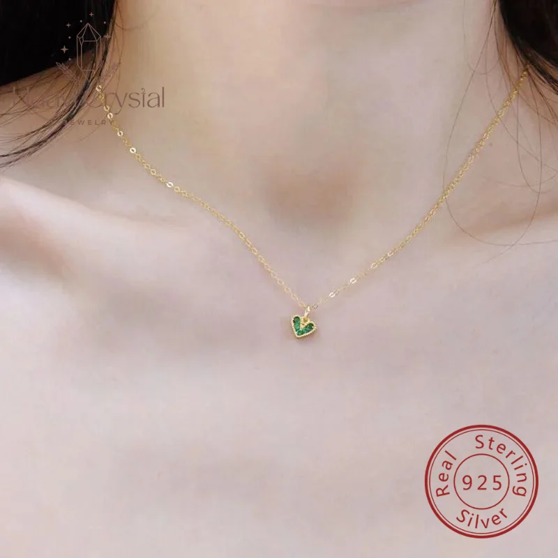 

Женское ожерелье из серебра 925 пробы, с 14-каратным изумрудом