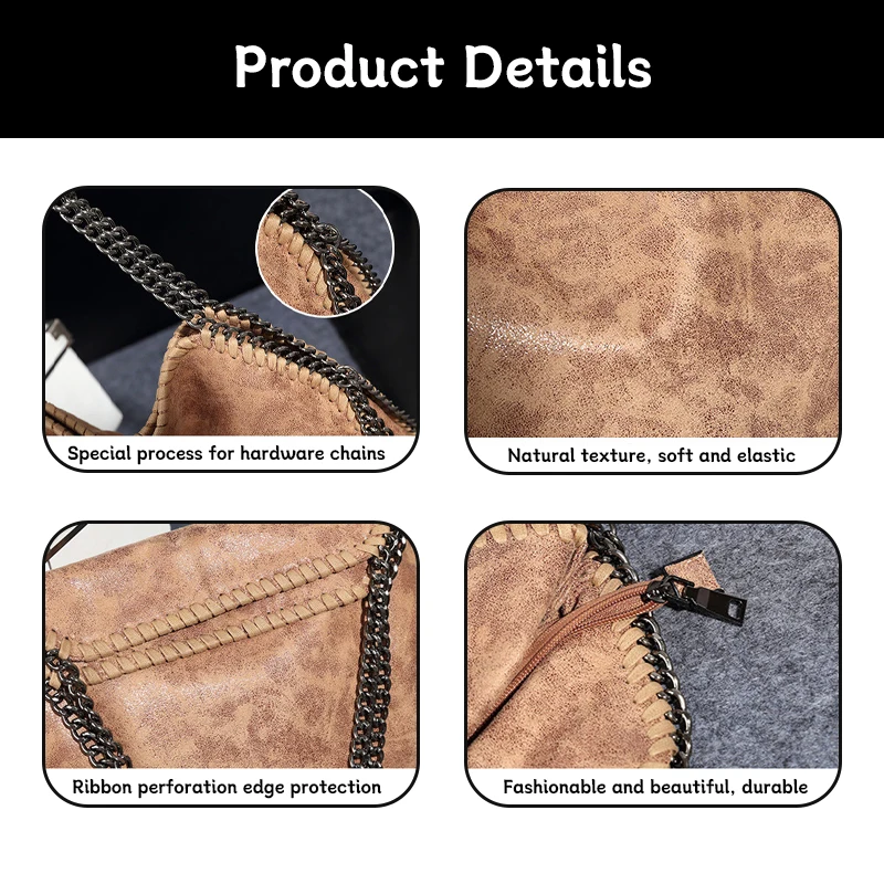 Women's Bag Foldable Chain Bag Large Capacity Single Shoulder Handbag Woman Fashion European and American Female Bags New Style