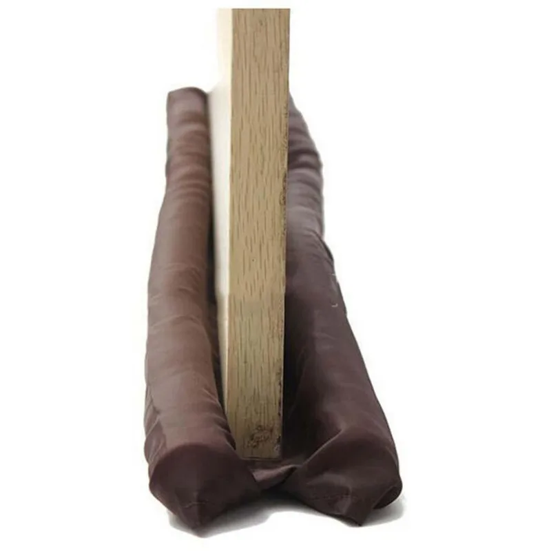 85cm Hot Sale Brown Double Door Draft Stopper Dual Draught Excluder Air Insulator Windows Dodger Guard Energy Saving