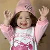 BZDOLL Lifelike 60 CM 24 Inch Soft Silicone Reborn Smiling Baby Doll Handmade Dress Up Toy Lovely Christmas Gift For Child 1