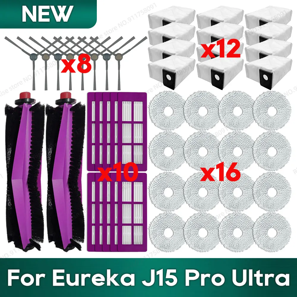 Eureka J15 Ultra Sac à PoussièRe De Filtre Hepa De Brosse LatéRale Principale Pour Eureka J15 Pro Ultra Accessoires