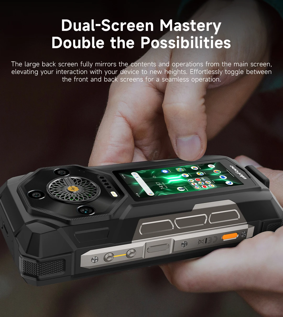 【2025 New】Ulefone Armor 33 Pro 5G Rugged Phone 25500 mAh 512GB ROM 120Hz Dual Screen NFC Android Smartphone MTK Dimensity 7300