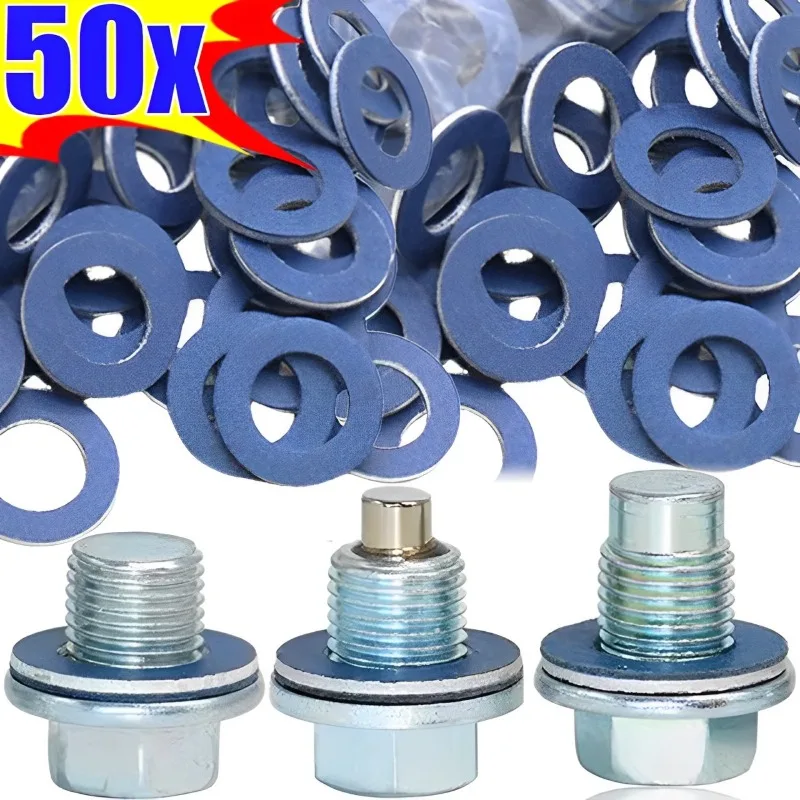 Car Screw Gasket Car Screw Gasket for Toyota Cars Engine Seal Aluminum Oil Drain Plug Screws Washers Wear Part Automotive Replacement Accessories