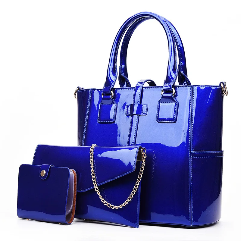 

Women's Bag New Trend Three Sets Of Patent Leather Fashion Shoulder Crossbody Bag