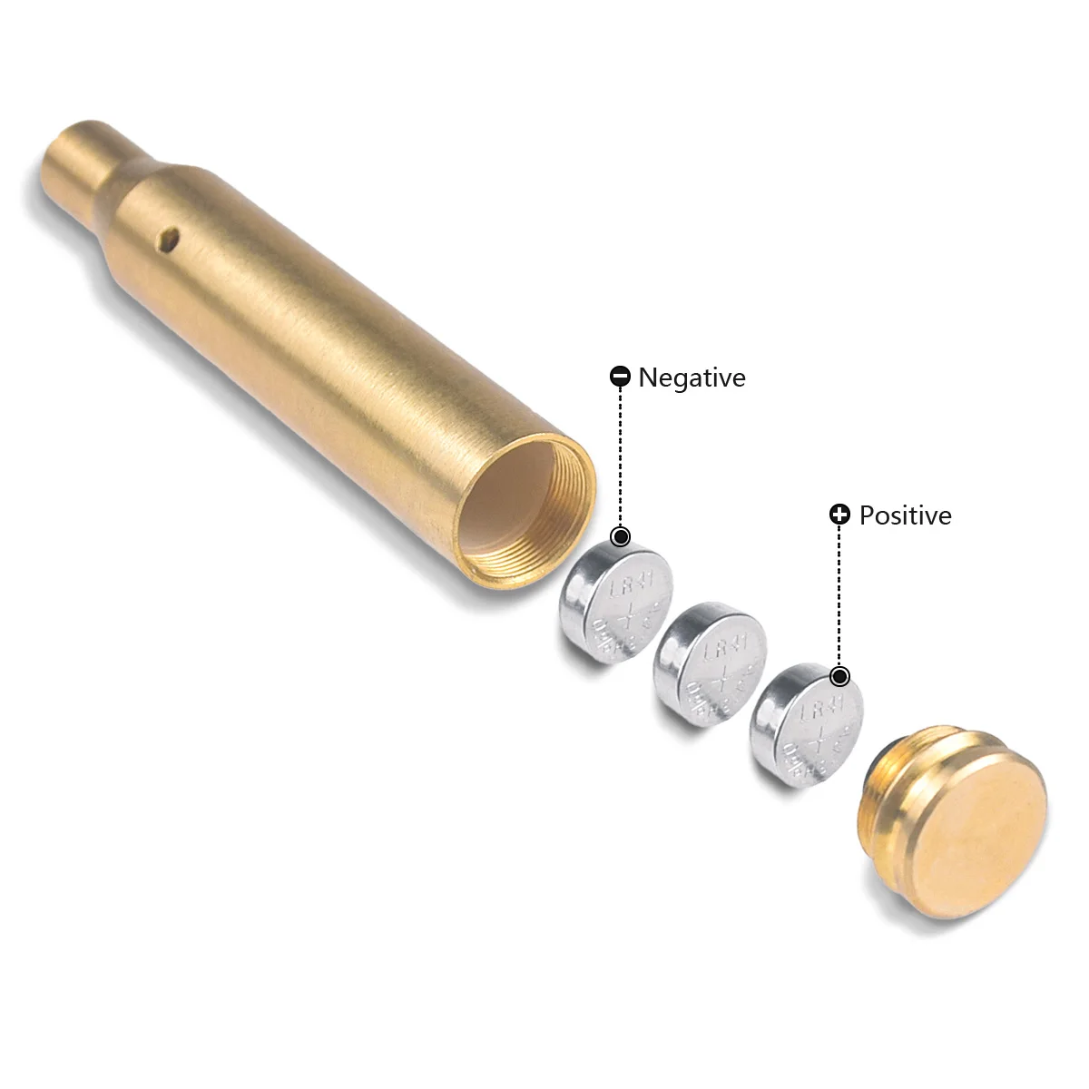 Laser Bore Sight Snap Caps Red Bore Sight Laser Boresighter 12GA 20GA 5.45x39 7.62x39 300WIN .223 .308 .338 9x19mm Training Bullet Ammo Snap Caps Caliber