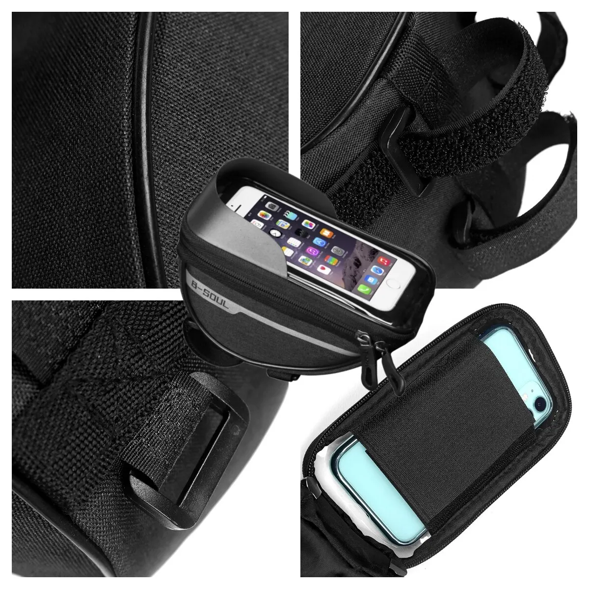 Bicycle Bag 1L Frame Front Top Tube Bike Bag Handlebar Mtb Touch Screen Cycling Phone Holder Accessories