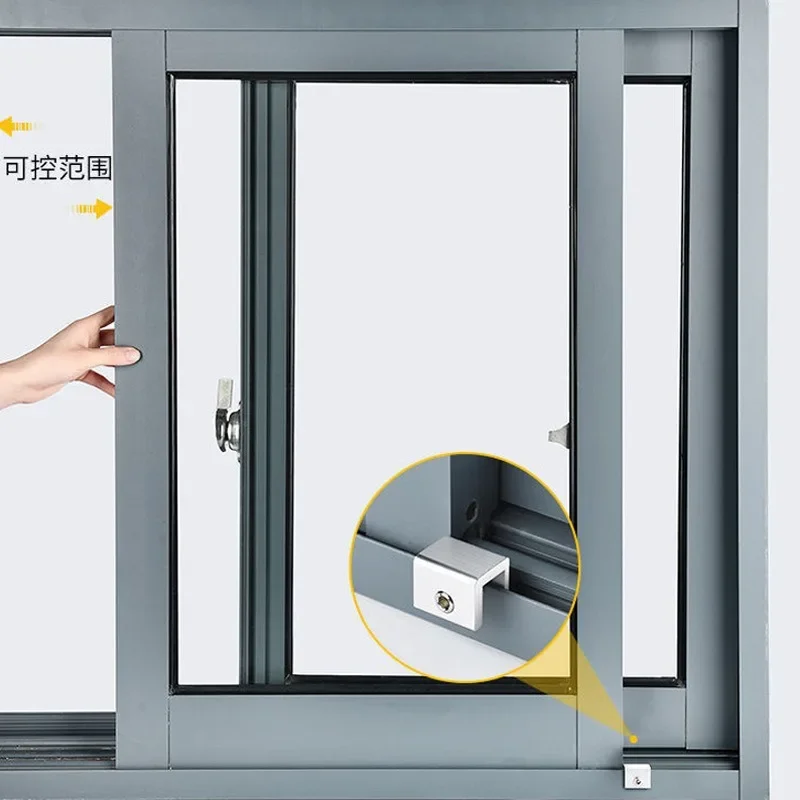 Child Protection Baby Safety Adjustable Sliding Window Locks Stop Aluminum Alloy Security Lock Keys Safety Window Lock