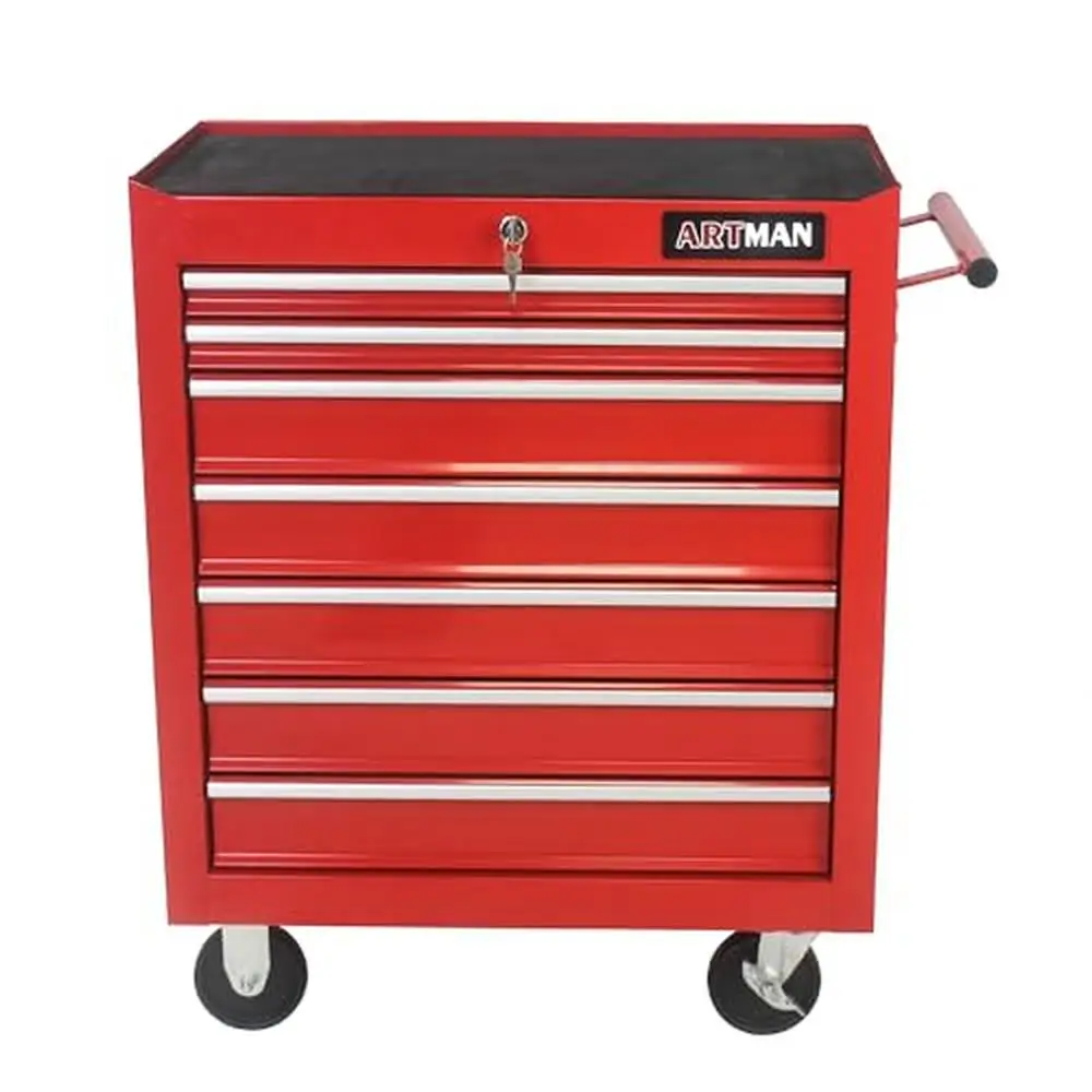 7-Drawer Tool Chest with Wheels and Lock Heavy Duty Steel Storage Cabinet Organizer Cart Workshop Garage Warehouse Organization 3