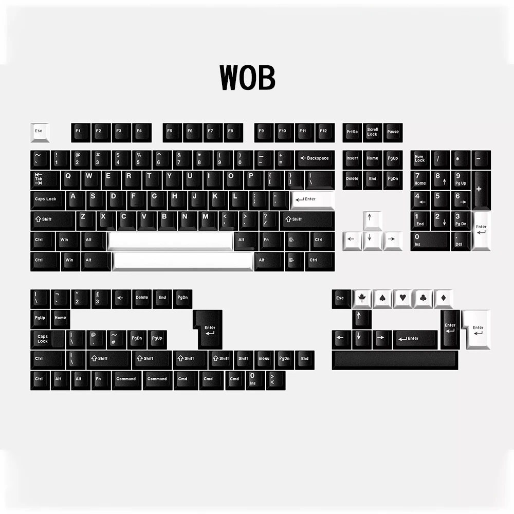 Blue Sky Arctic WOB Cherry Profile Doubleshot ABS Keycaps