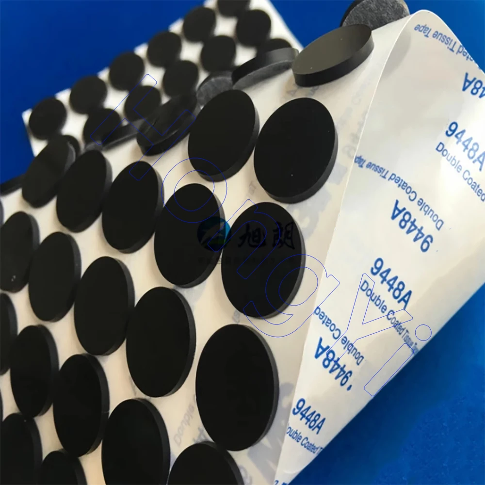 Dia 17mm-70mm Round Self Adhesive Backing Silicone Rubber