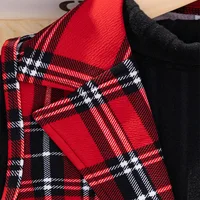 مجموعة مكونة من ثلاث قطع للفتيات الشتوي، سترة مطبوعة منقوشة لعيد الميلاد اللطيفة والدافئة، سراويل بأكمام طويلة، فستان حفلة عيد ميلاد الأميرة 3