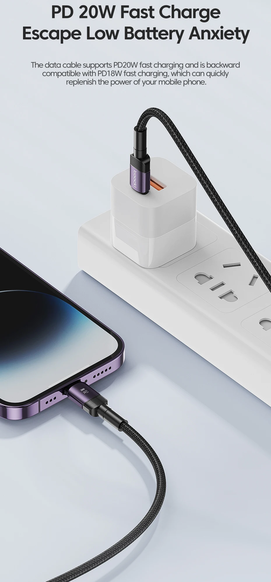 توكي يو إس بي نوع سي كابل شحن سريع يو إس بي سي سلك شاحن لفون 15 14 13 12 11 وهواوي P40 P30 Realme Oppo Oneplus 1m 2m