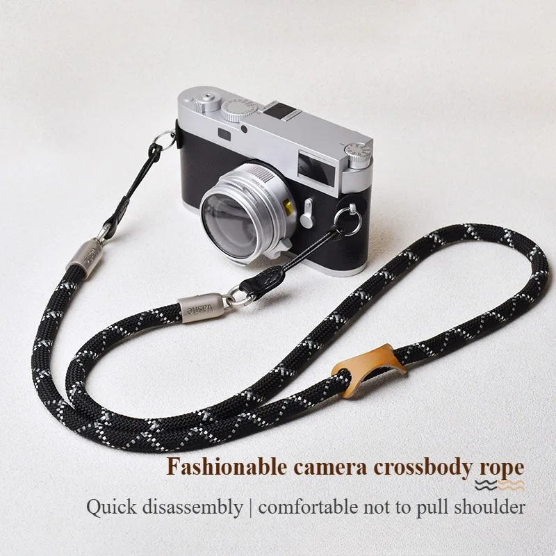 Camera Neck and Shoulder Strap with Quick Release - Round Rope Design