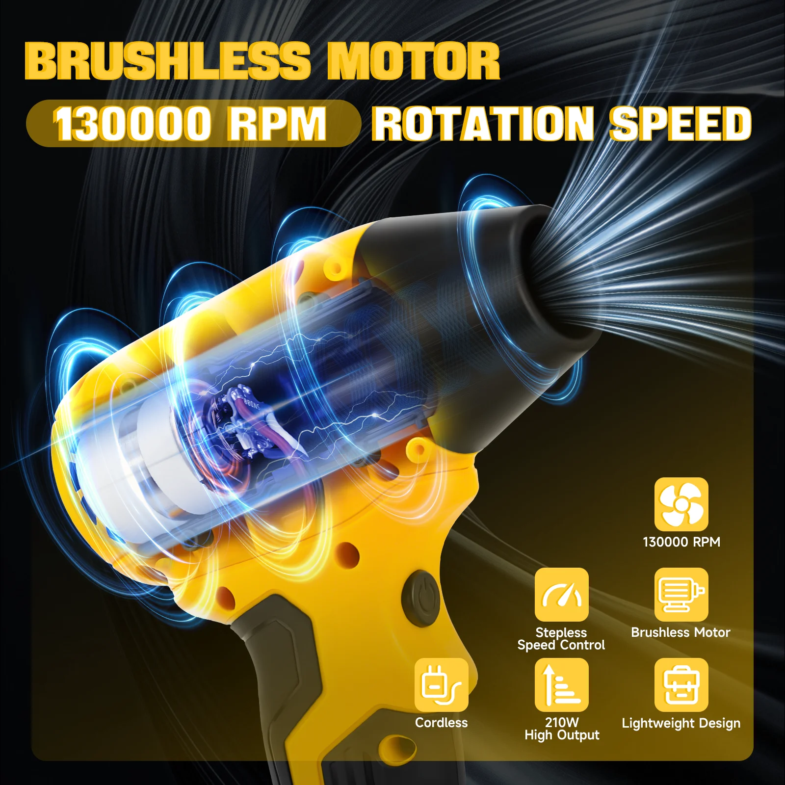 Brushless Turbo Jet Fan 130000RPM Electric Air Blower High-Speed Turbo Jet Blowe