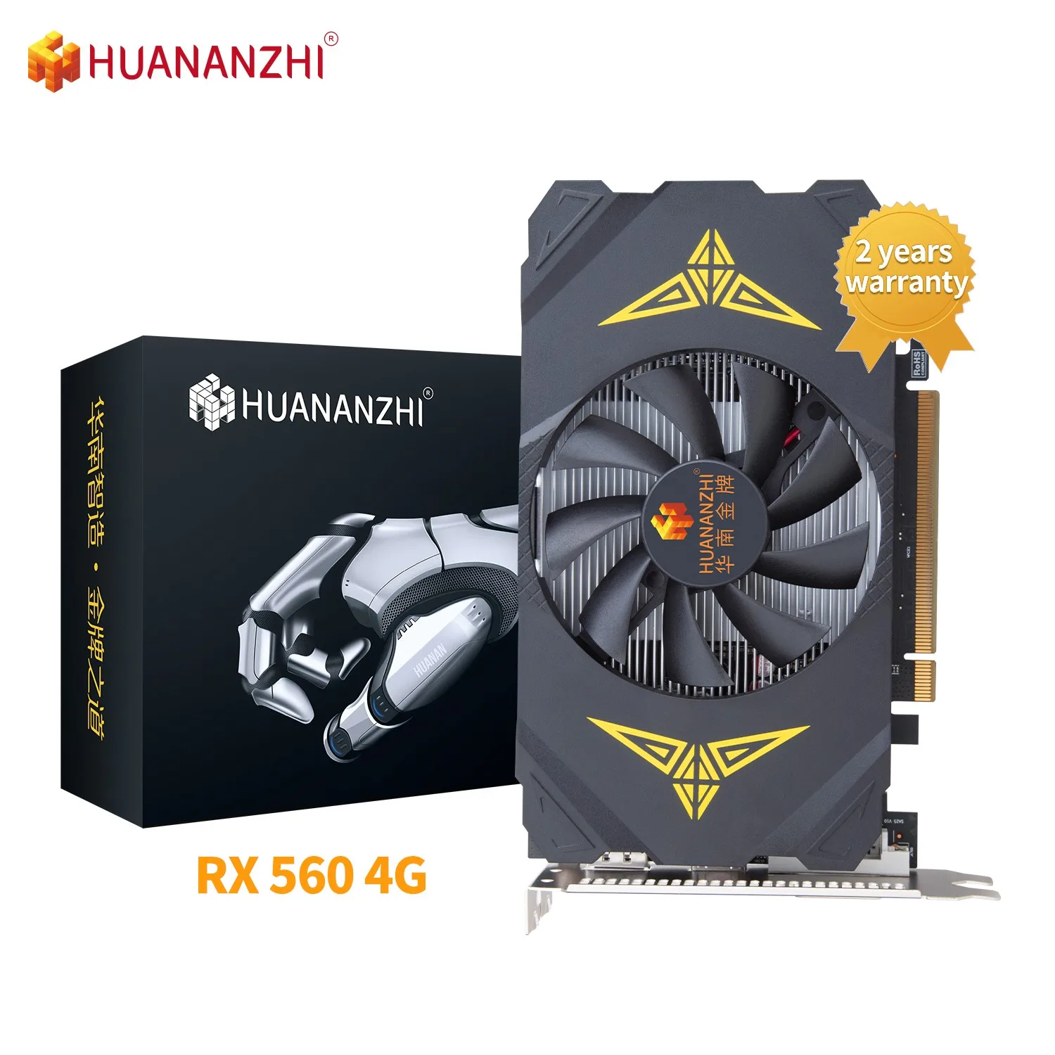 Видеокарта HUANANZHI RX 560 4G бит GDDR5 HDMI-совместимая с DVI DP видеокарты | Компьютеры и офис