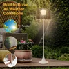 Outdoor Solar Floor Lamp,Waterproof Rattan Floor Lights For Patios, Decks, Garden,Outdoor Floor Lamps For Patio Plug In 5